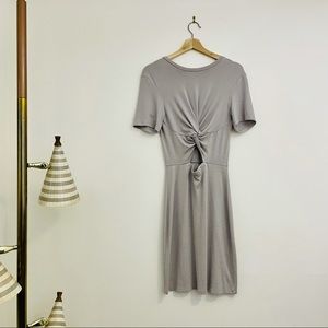 Wilfred Free | Grey Keyhole Knit Dress